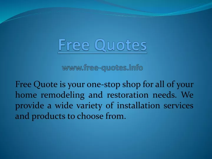 free quotes www free quotes info