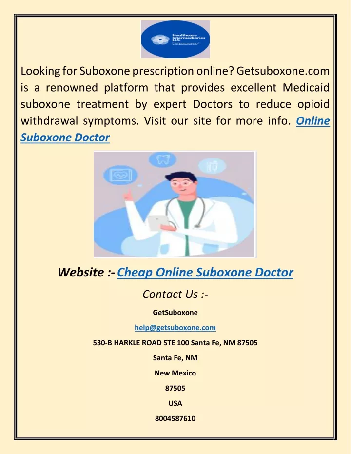 looking for suboxone prescription online