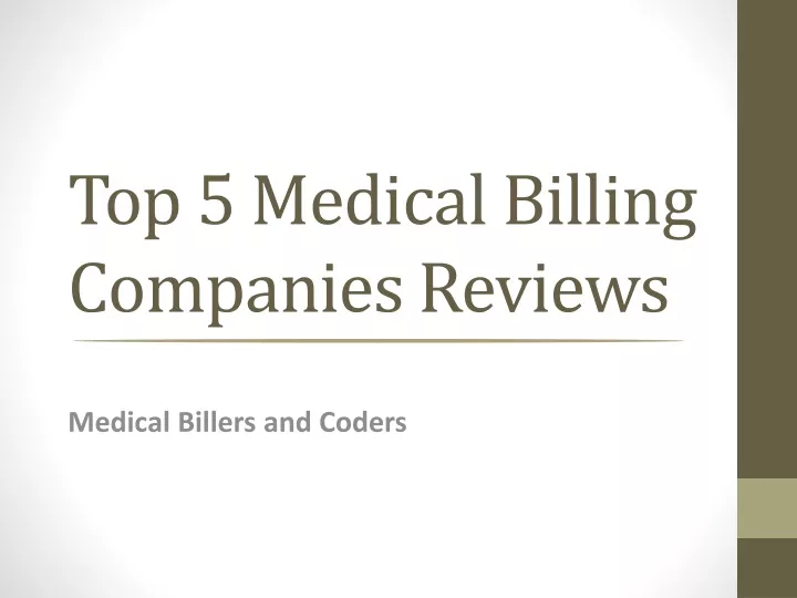 top 5 medical billing companies reviews