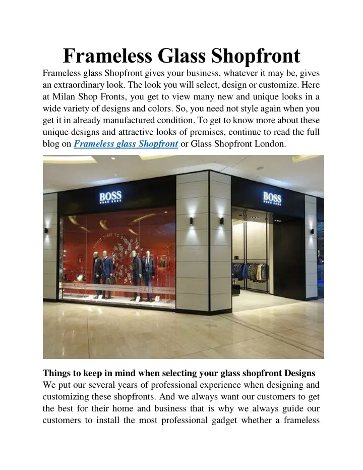 frameless glass shopfront frameless glass