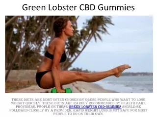 Green Lobster CBD Gummies Reviews - Shark Tank Gummies for Anxiety & Pain!