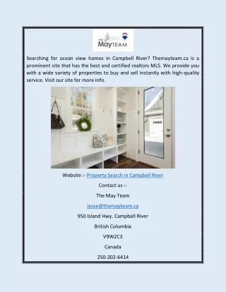 Property Search in Campbell River | Themayteam.ca