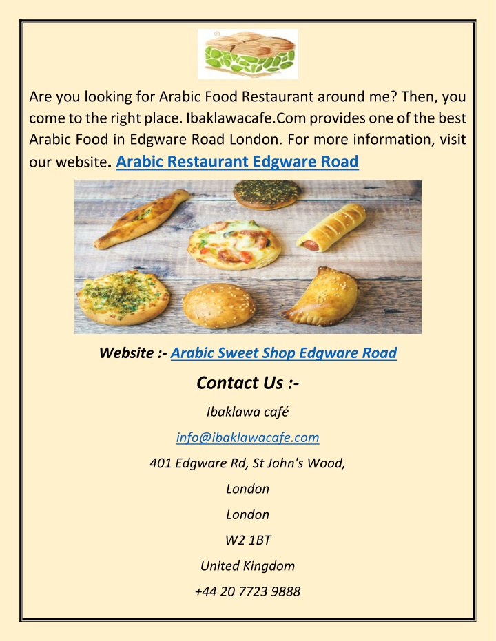 are you looking for arabic food restaurant around