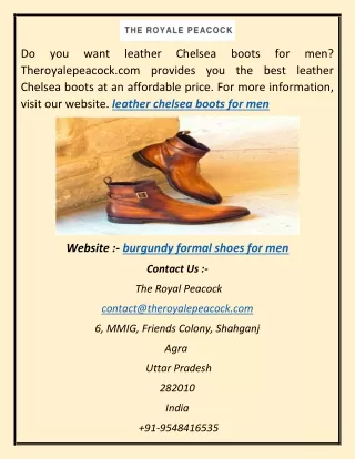 leather chelsea boots for men zsd