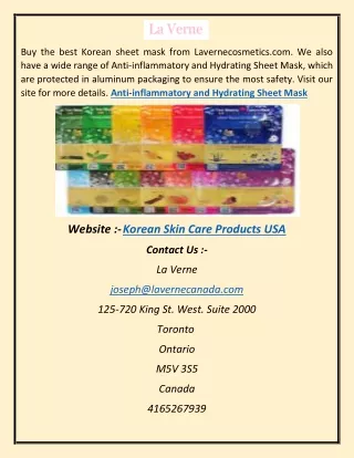 Korean Skin Care Products USA asda