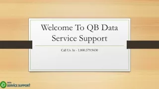 welcome to qb data service support