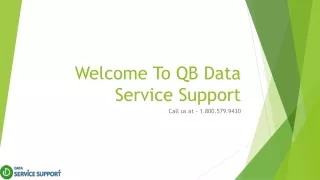 welcome to qb data service support