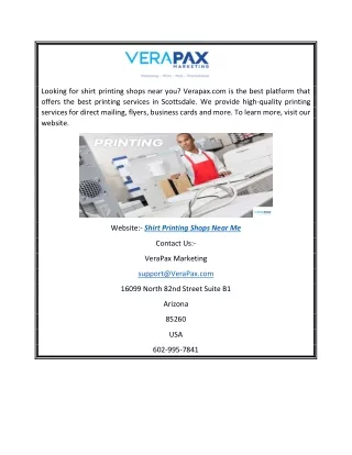 Shirt Printing Shops Near Me | Verapax.com