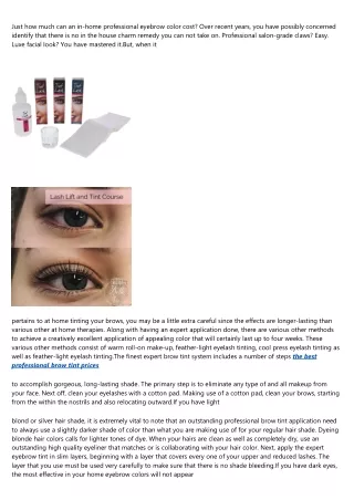 just how much can an in home professional eyebrow