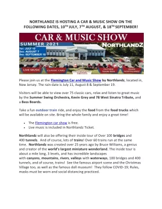 Flemington Car and Music Show Hosting by Northlandz