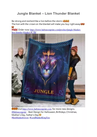 Jungle Blanket – Lion Thunder Blanket