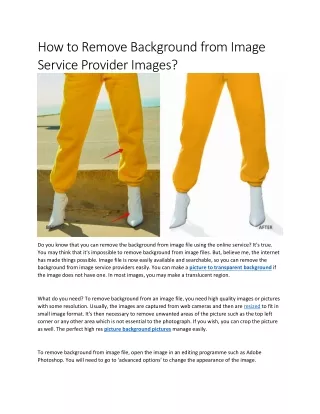 how to remove background from image service