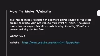 how to make website