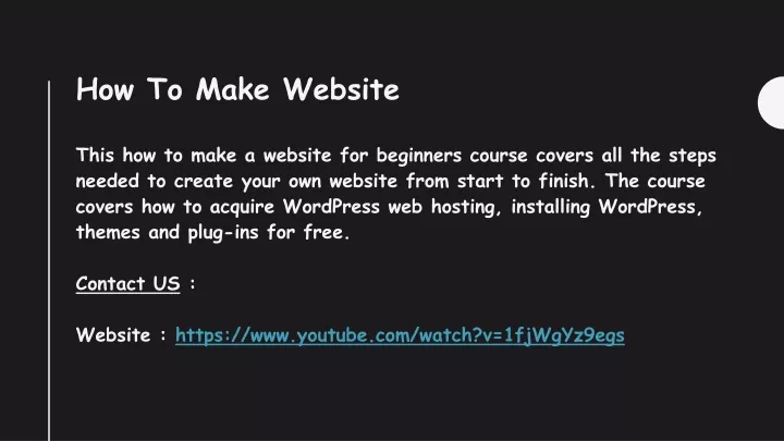 how to make website