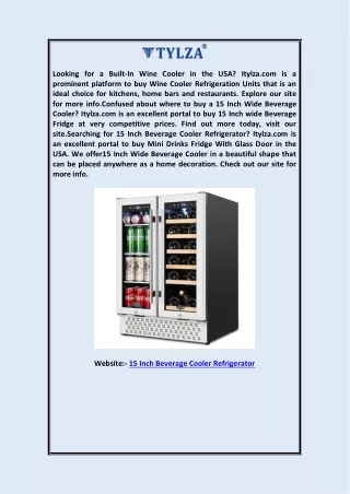 15 Inch Beverage Cooler Refrigerator  Itylza.com