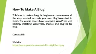 how to make a blog