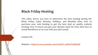 black friday hosting