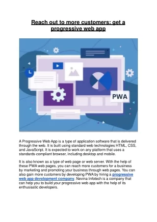 reach out to more customers get a progressive