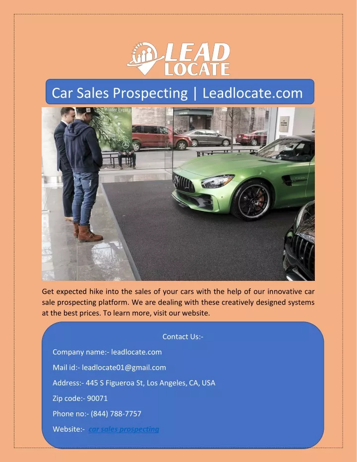 car sales prospecting leadlocate com
