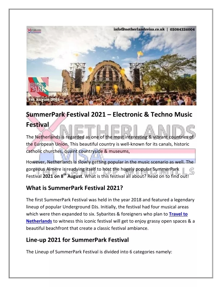 summerpark festival 2021 electronic techno music