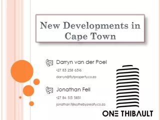 new developments in cape town