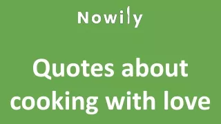 Quotes about cooking with love