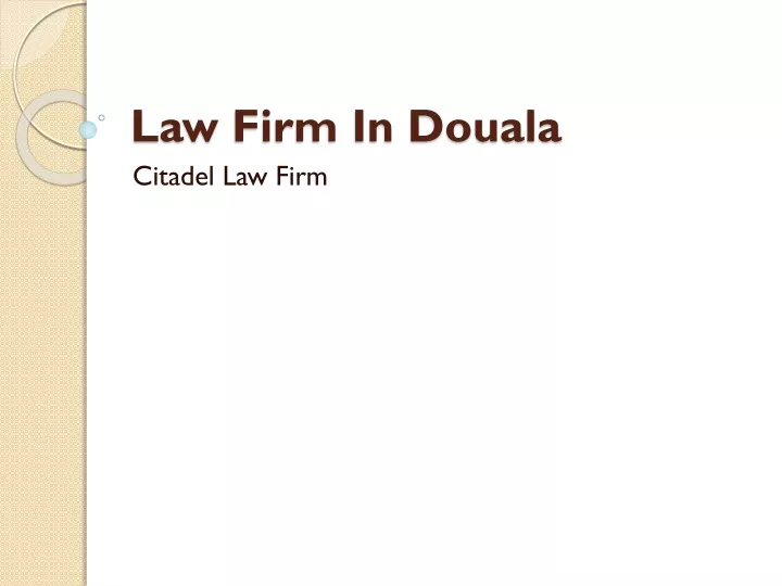 law firm in douala