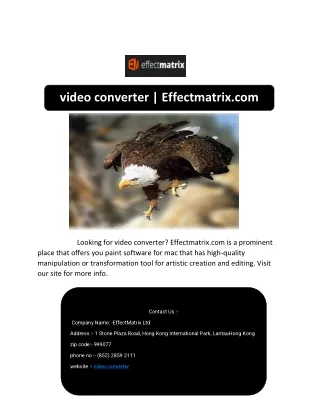 video converter | Effectmatrix.com