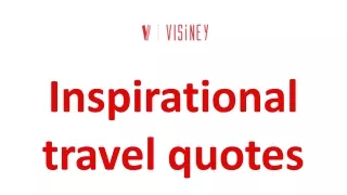 Inspirational travel quotes