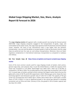 global cargo shipping market size share analysis