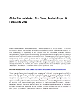 global c arms market size share analysis report