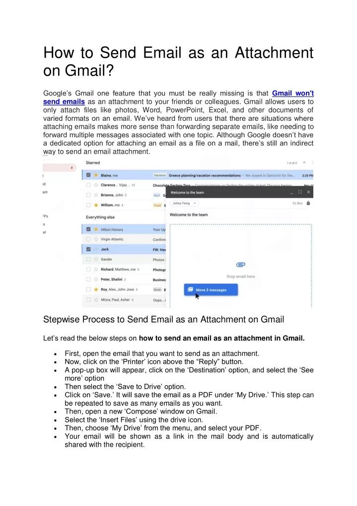 how to send email as an attachment on gmail