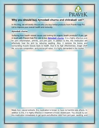 why you should buy ajmodadi churna and chitrakadi