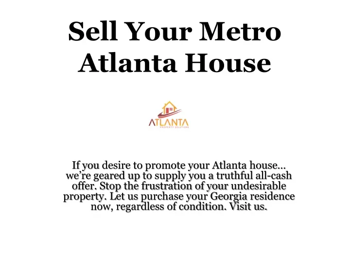 sell your metro atlanta house