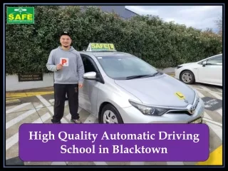 high quality automatic driving school in blacktown