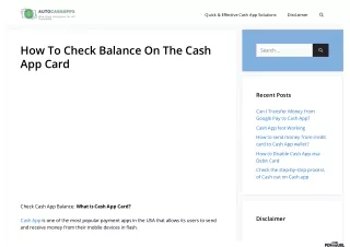 Check Cash App Balance?- Check Out The Easy Steps Here