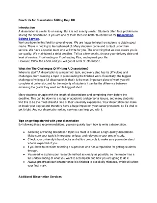 reach us for dissertation editing help