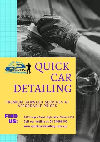 Premium Car Wash | Quick Car Detailing