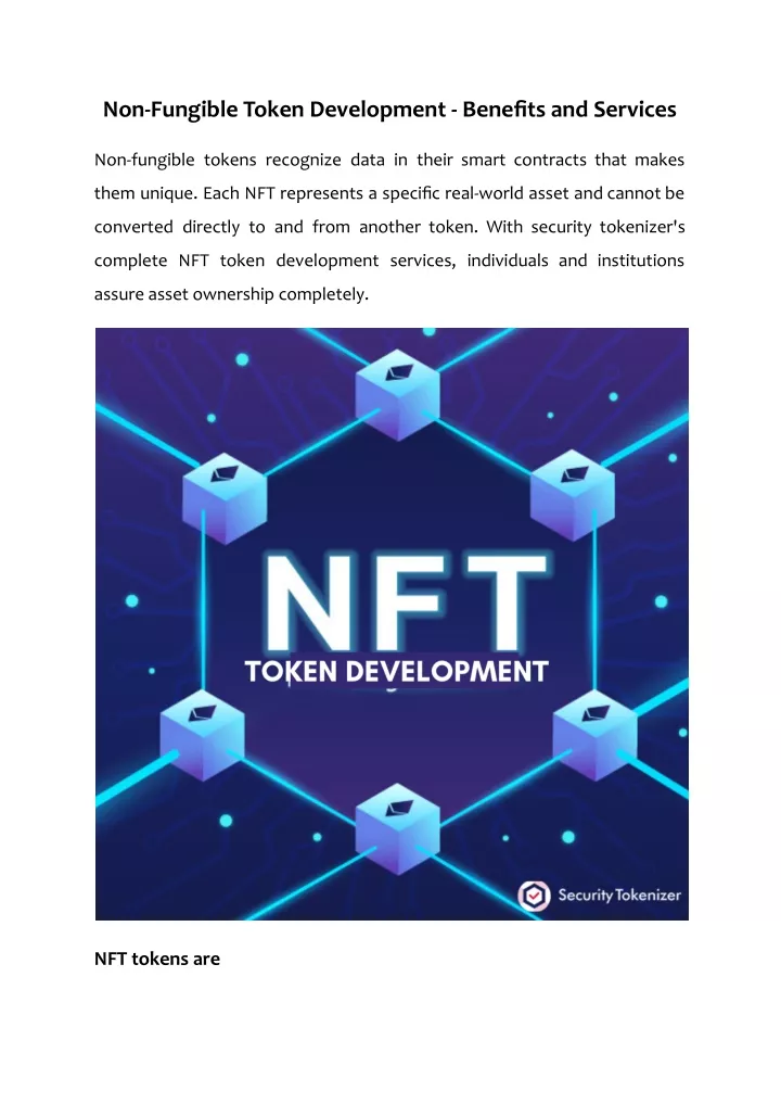 non fungible token development benefits