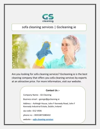 sofa cleaning services gscleaning ie