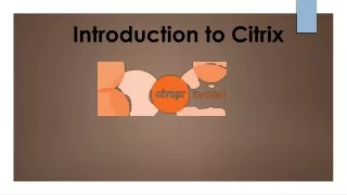 introduction to citrix