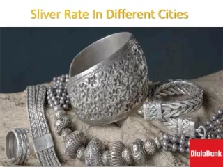 Sliver Rate In Different Cities