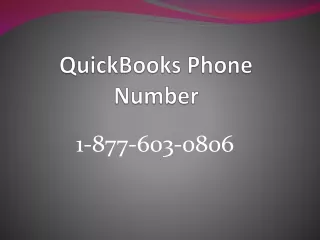 QuickBooks Phone Number 1-877-603-0806
