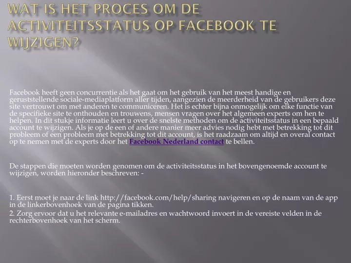 wat is het proces om de activiteitsstatus op facebook te wijzigen