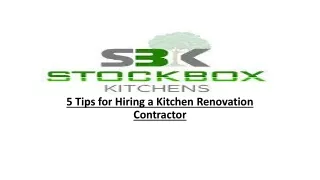 5 Tips for Hiring a Kitchen Renovation Contractor