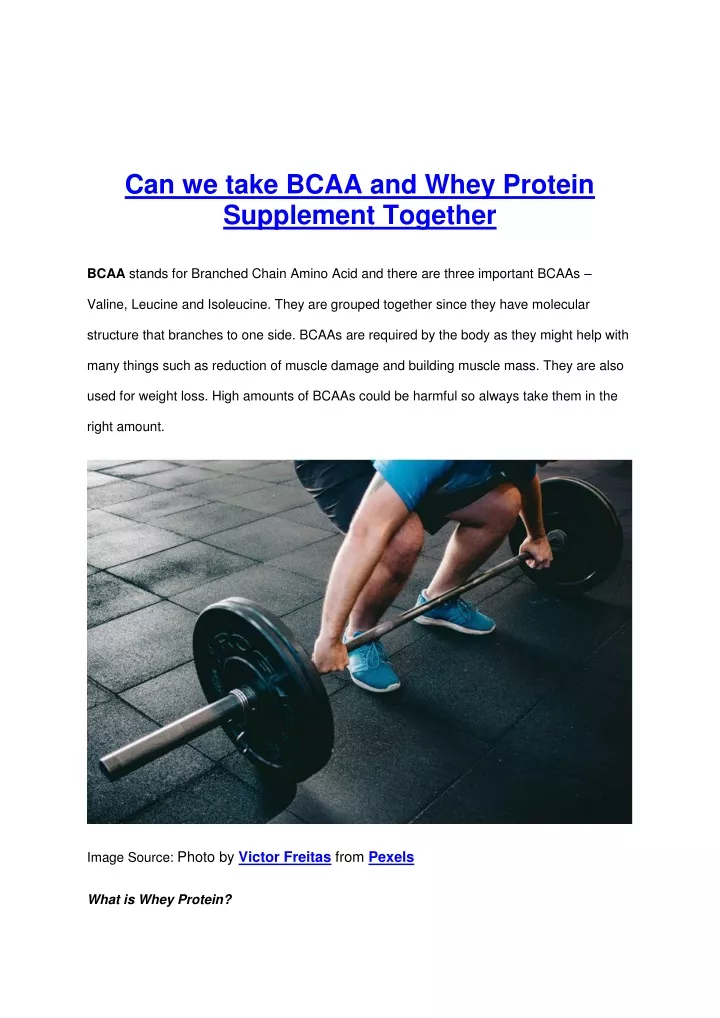 can we take bcaa and whey protein supplement