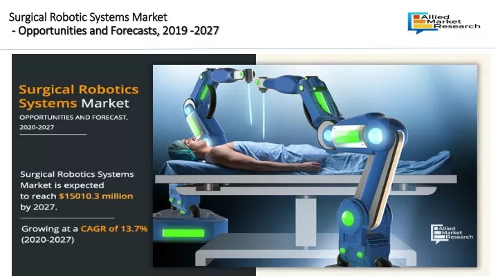 surgical robotic systems market opportunities and forecasts 2019 2027