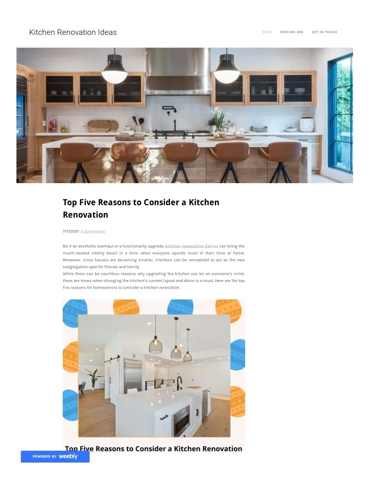 PPT - Top Five Reasons to Consider a Kitchen Renovation PowerPoint ...