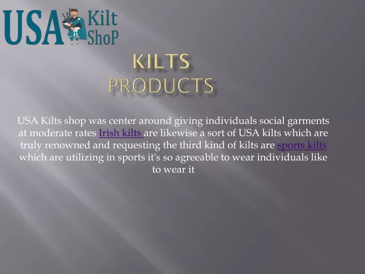 kilts products