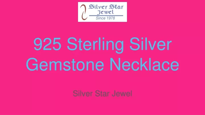 925 sterling silver gemstone necklace